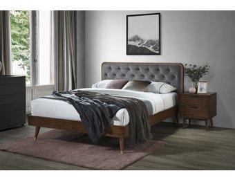 CASSIDY - tweepersoonsbed - 208x162x102 cm - grijs