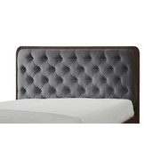 CASSIDY - tweepersoonsbed - 208x162x102 cm - grijs