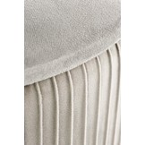 CRICKET - poef - stof - modern - 40x46x40 cm - lichtgrijs