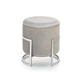 CRICKET - poef - stof - modern - 40x46x40 cm - lichtgrijs