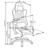 DEFENDER - gamestoel - eco leer - 68x126-134x69 cm