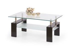 DIANA - salontafel - glas - 100x45x60 cm - donkerbruin