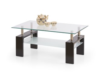 DIANA - salontafel - glas - 100x45x60 cm - donkerbruin