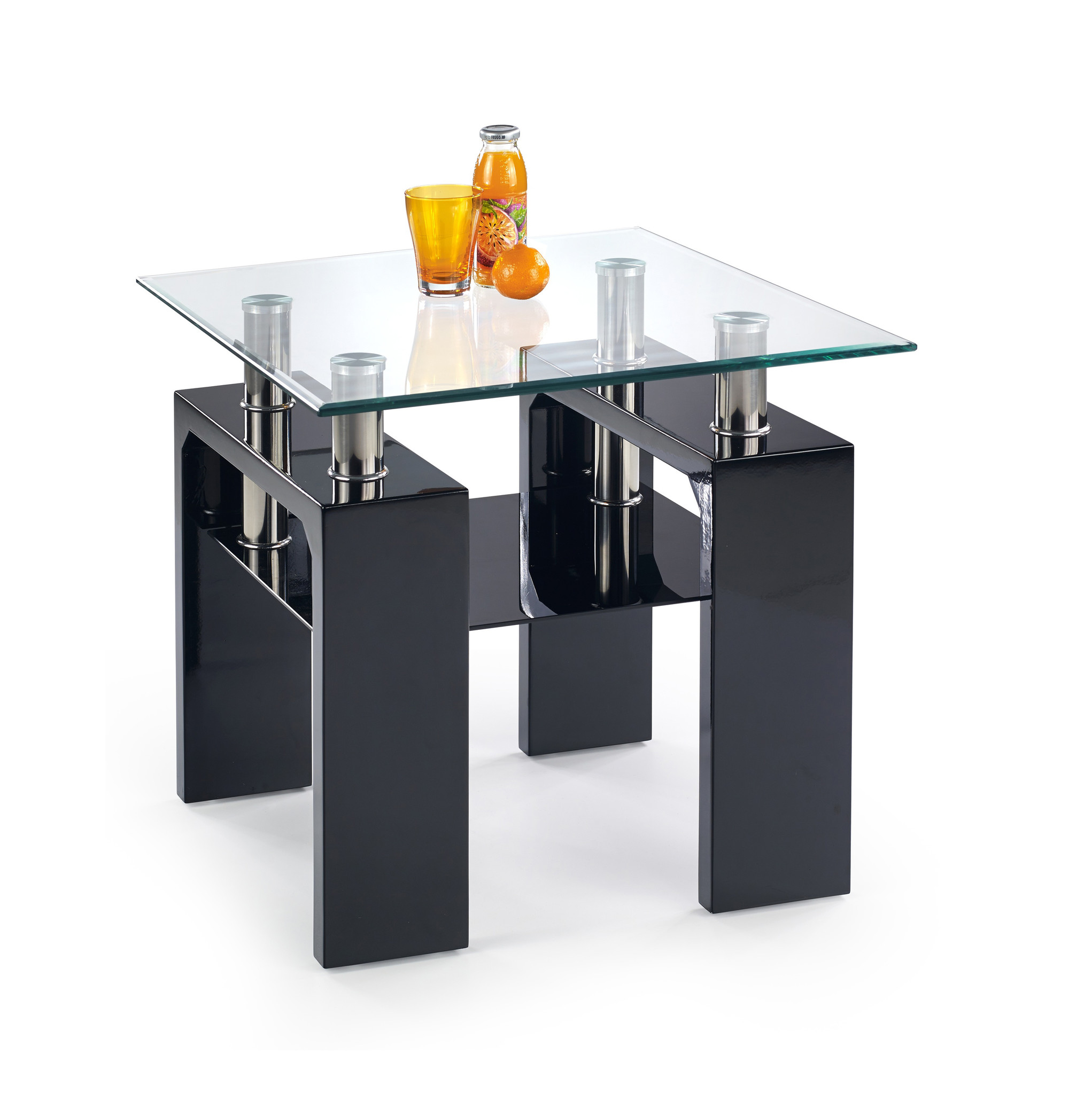 DIANA  - salontafel - glas - 60x55x60 cm - zwart