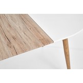 EDWARD - eettafel - hout - ovaal - 120-200x100x75 cm - wit