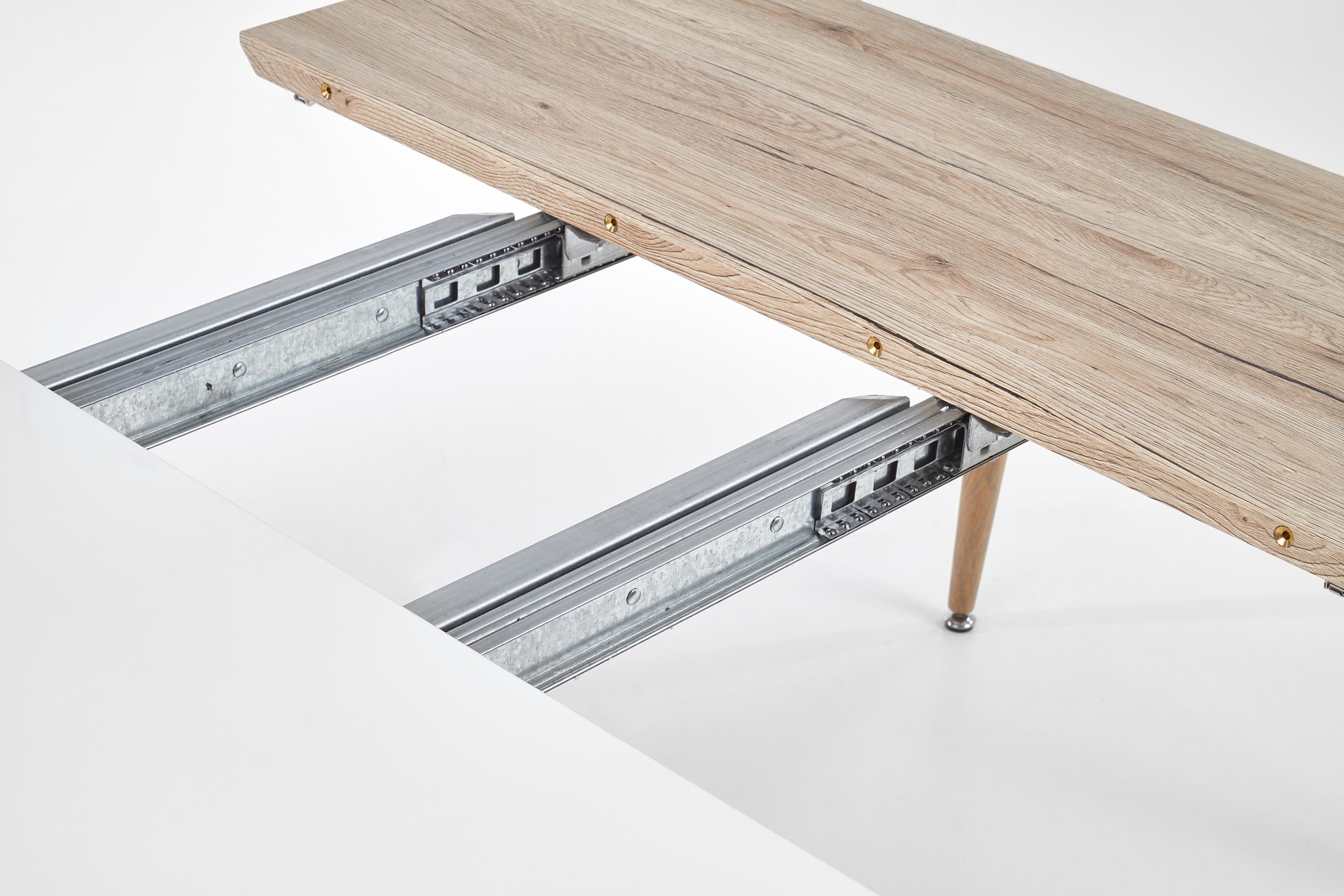 EDWARD - eettafel - hout - ovaal - 120-200x100x75 cm - wit