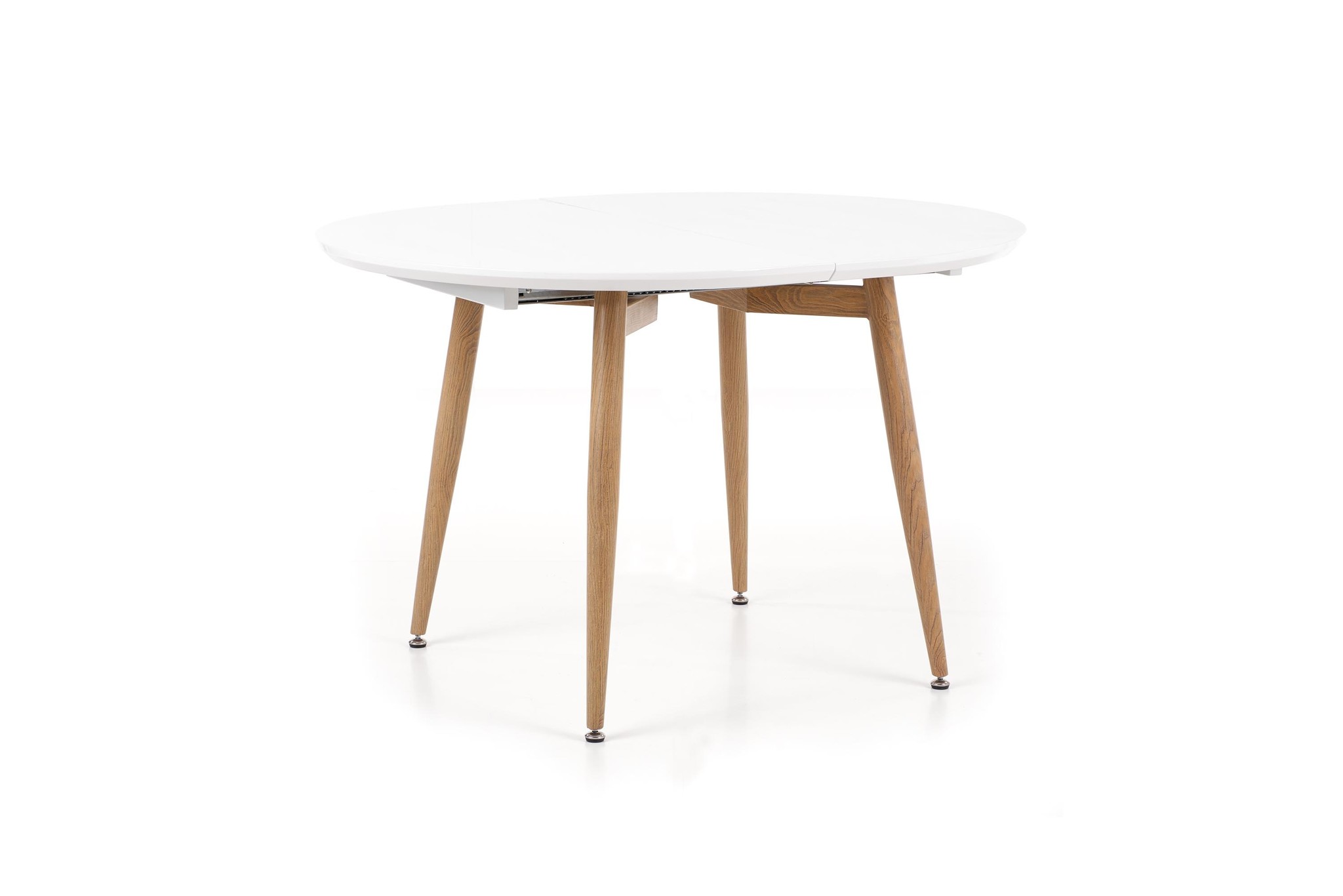 EDWARD - eettafel - hout - ovaal - 120-200x100x75 cm - wit