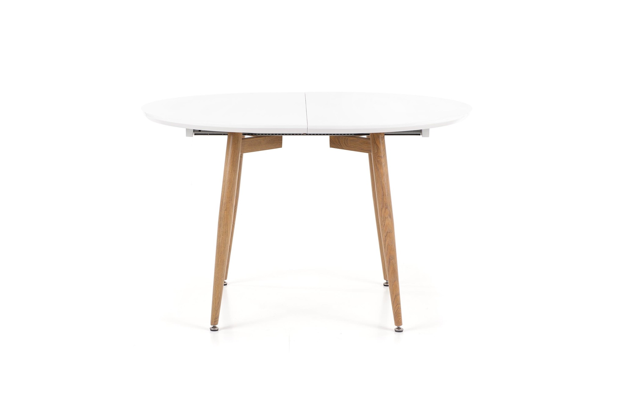 EDWARD - eettafel - hout - ovaal - 120-200x100x75 cm - wit