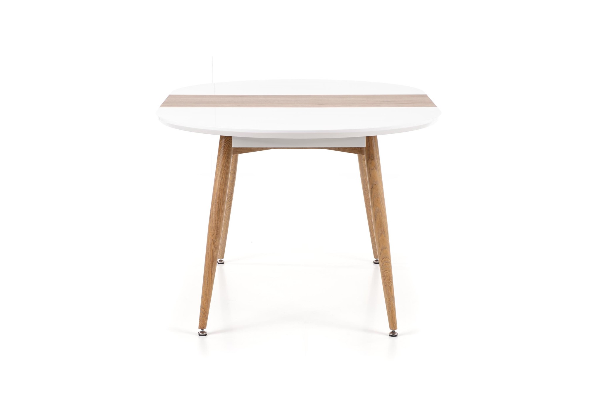 EDWARD - eettafel - hout - ovaal - 120-200x100x75 cm - wit