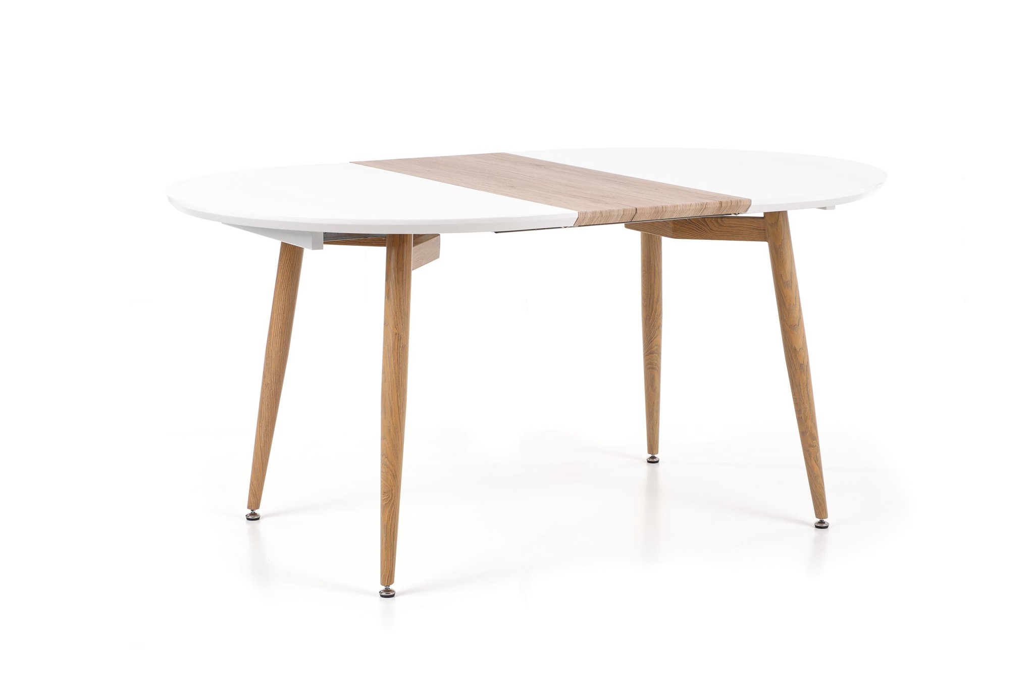 EDWARD - eettafel - hout - ovaal - 120-200x100x75 cm - wit