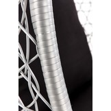 EGGY - hangstoel - rotan - 195x106x112 - zwart grijs