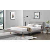 ELANDA - tweepersoonsbed - hout - 232x179x86 cm - grijs