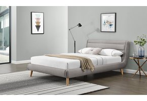 ELANDA - tweepersoonsbed - hout - 232x179x86 cm - grijs