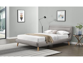 ELANDA - tweepersoonsbed - hout - 232x179x86 cm - grijs