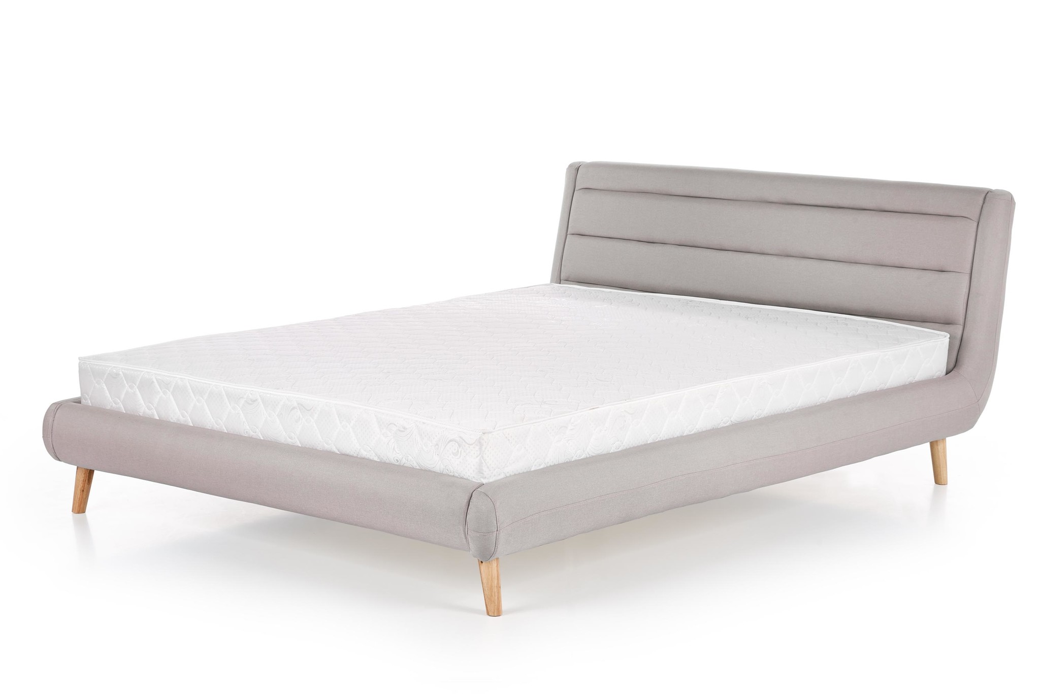 ELANDA - tweepersoonsbed - hout - 232x179x86 cm - grijs