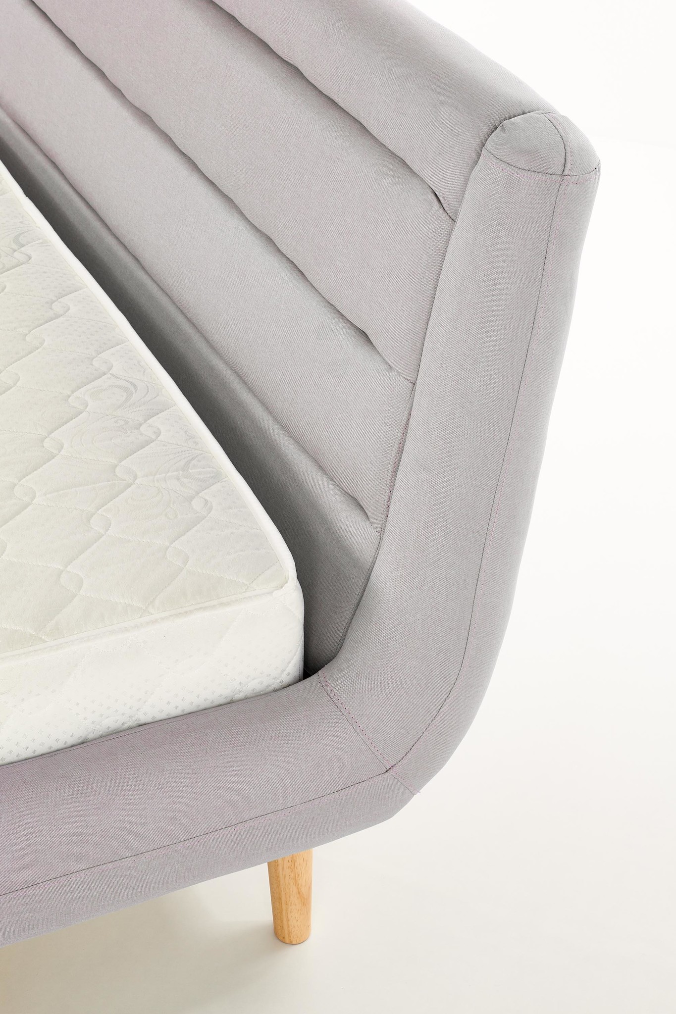 ELANDA - tweepersoonsbed - hout - 232x179x86 cm - grijs