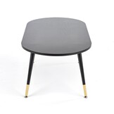 EMBOSA - salontafel - hout - ovaal - 120x47x60 cm - zwart
