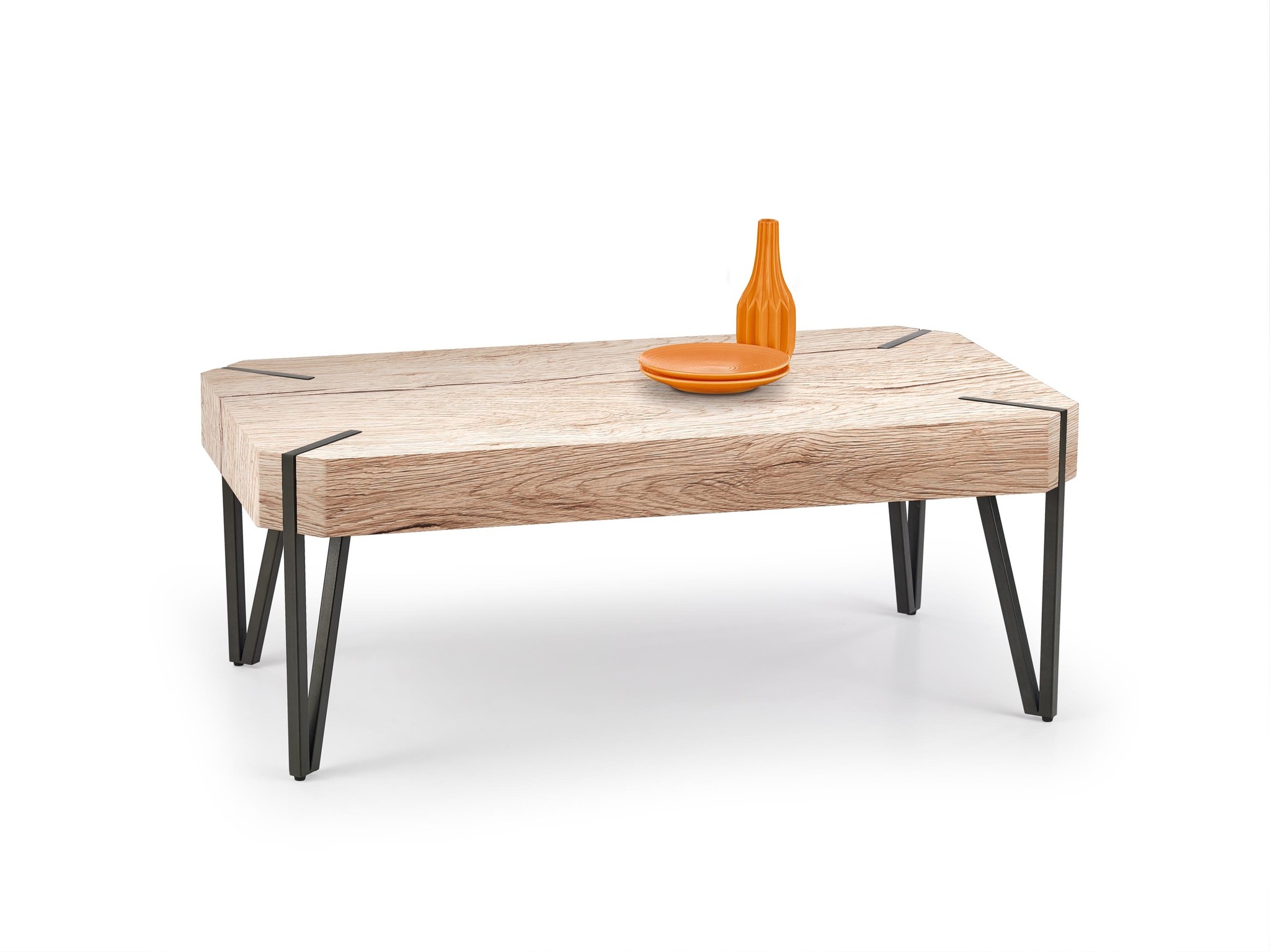 EMILY - salontafel - hout - rechthoekig - 110x42x60 cm - zwart