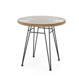 FALCON  - eettafel - kunststof rotan - 79x79x76 cm