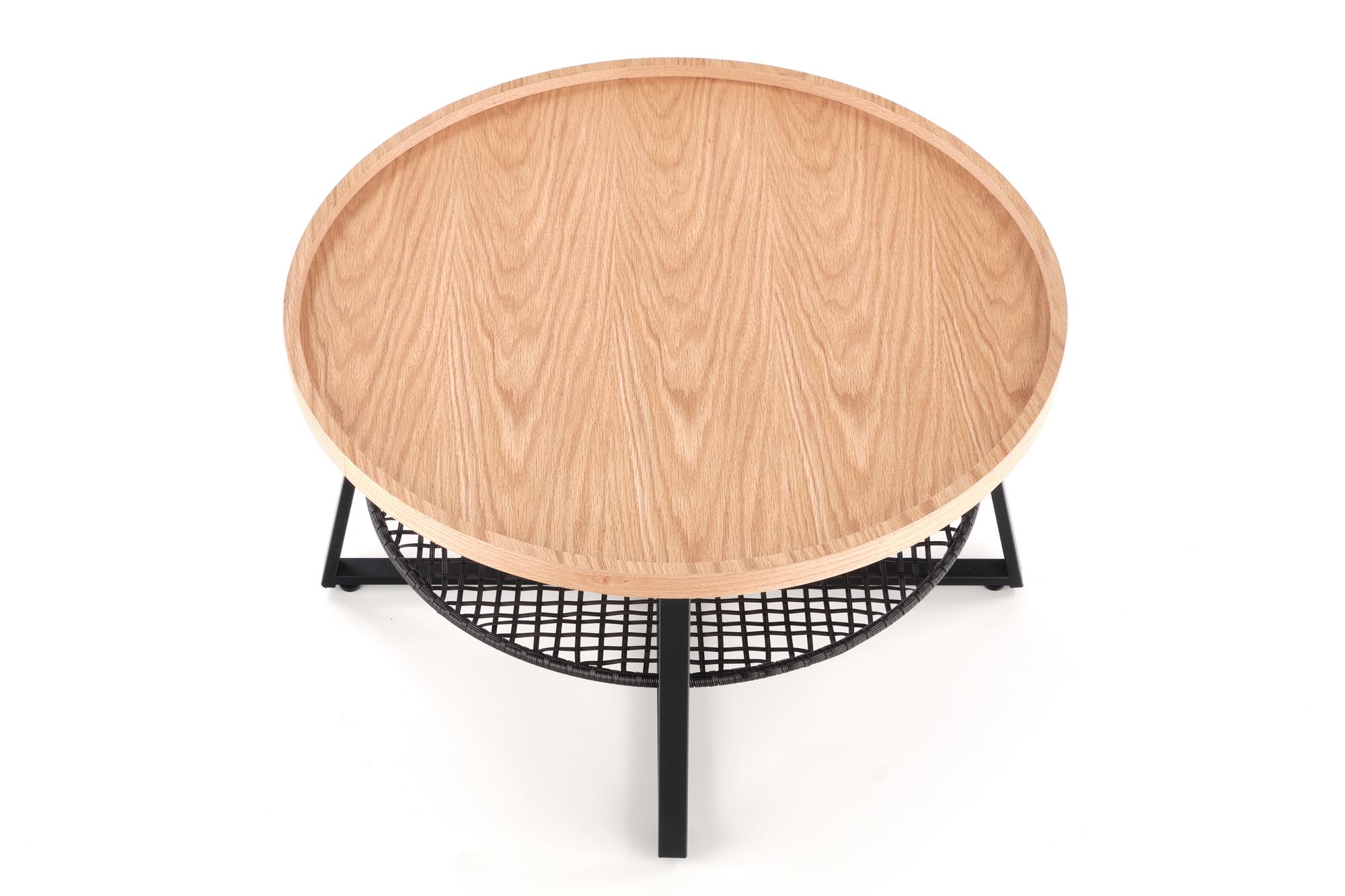 FLORENCE - salontafel - kunststof rotan - 80x45x80 cm - zwart