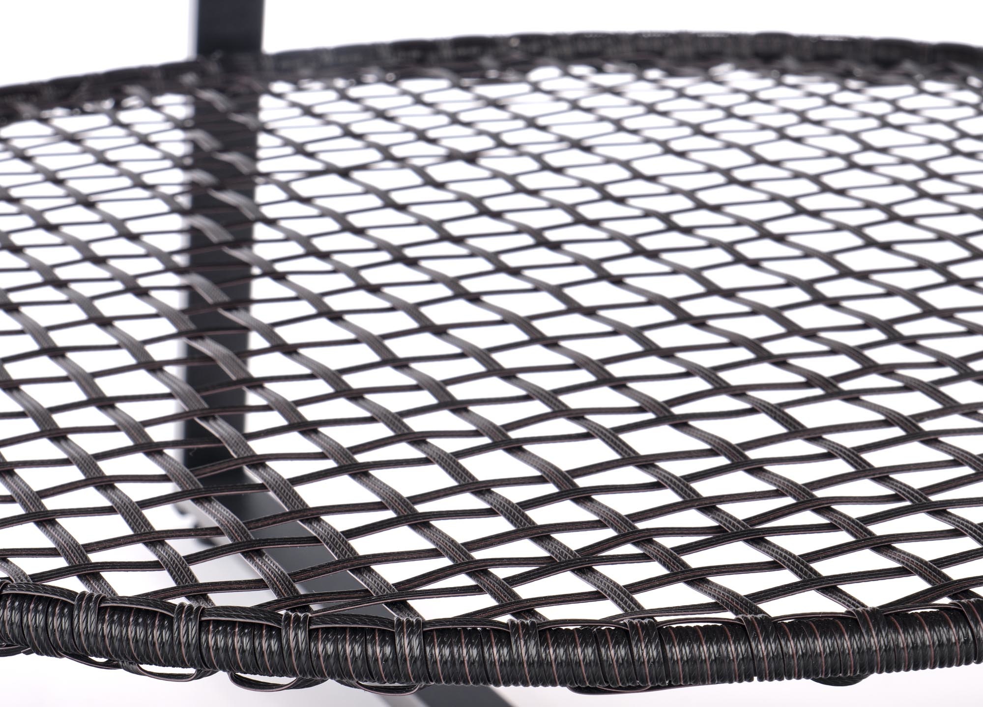 FLORENCE - salontafel - kunststof rotan - 80x45x80 cm - zwart