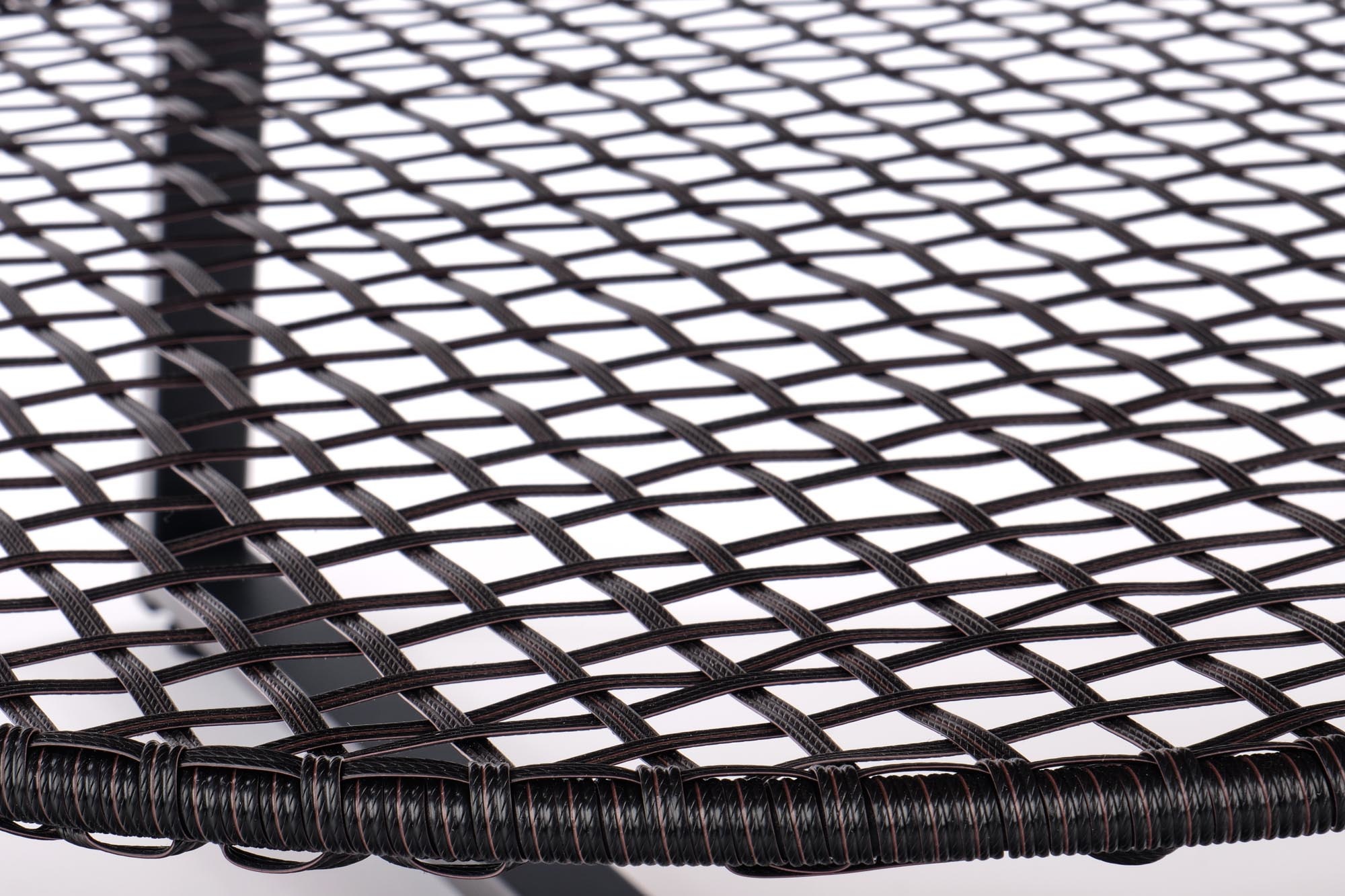 FLORENCE - salontafel - kunststof rotan - 80x45x80 cm - zwart