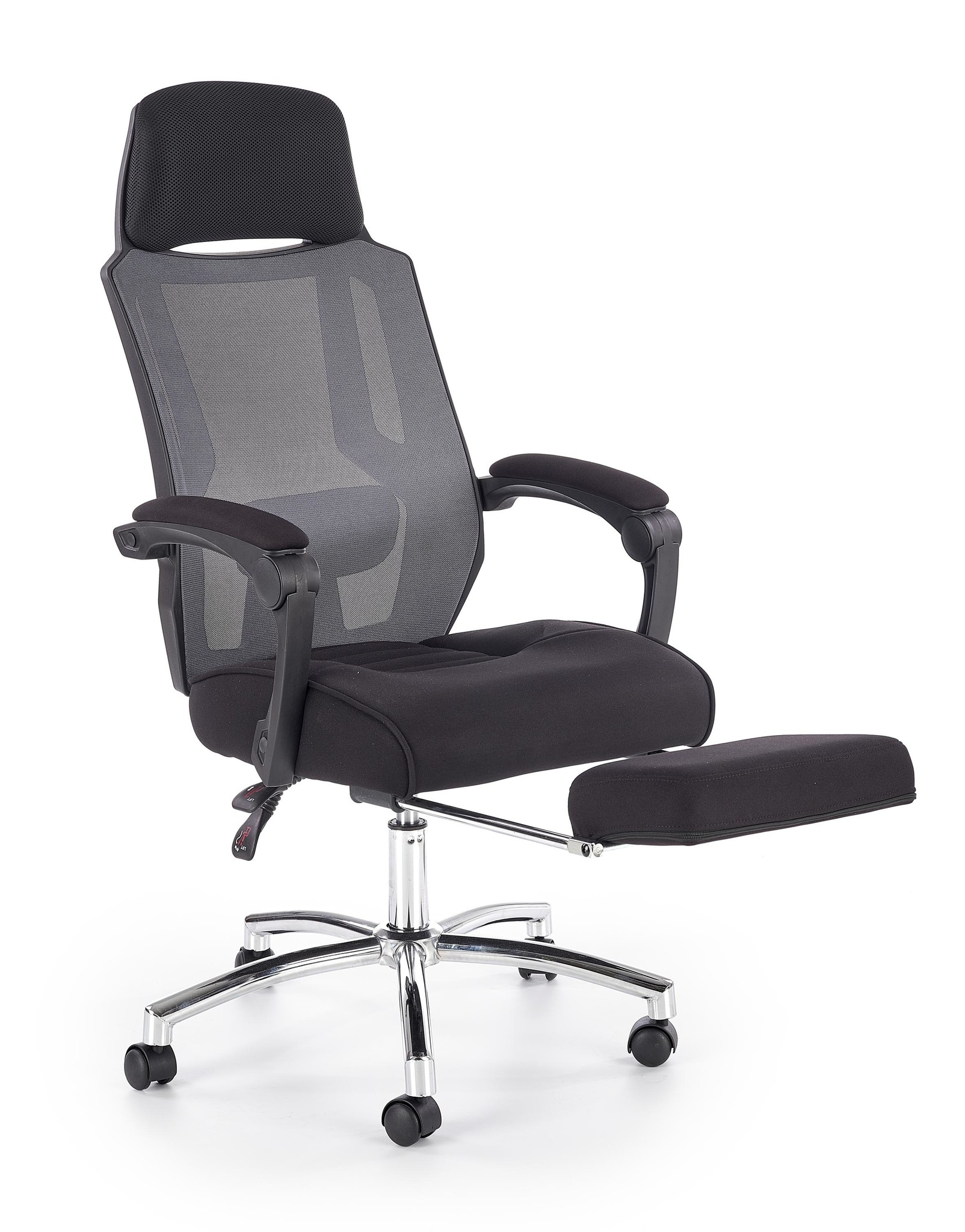 FREEMAN - bureaustoel - membraanstof - grijs - 61x116-123x60 cm