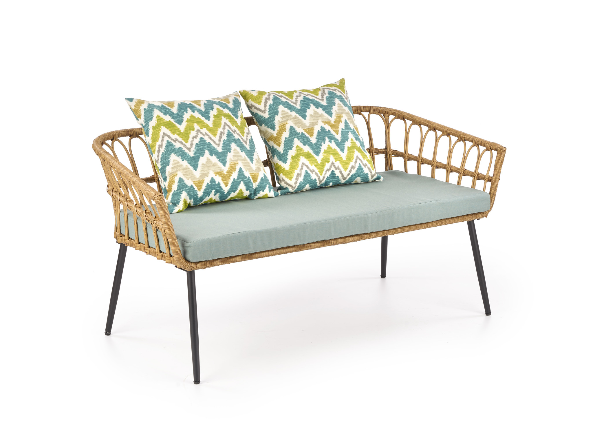 GARDENA - zitbank - synthetisch rotan - 140x58x71 cm