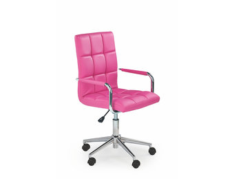 GONZO - kinderbureaustoel - eco leer - 53x93-105x60 cm - roze
