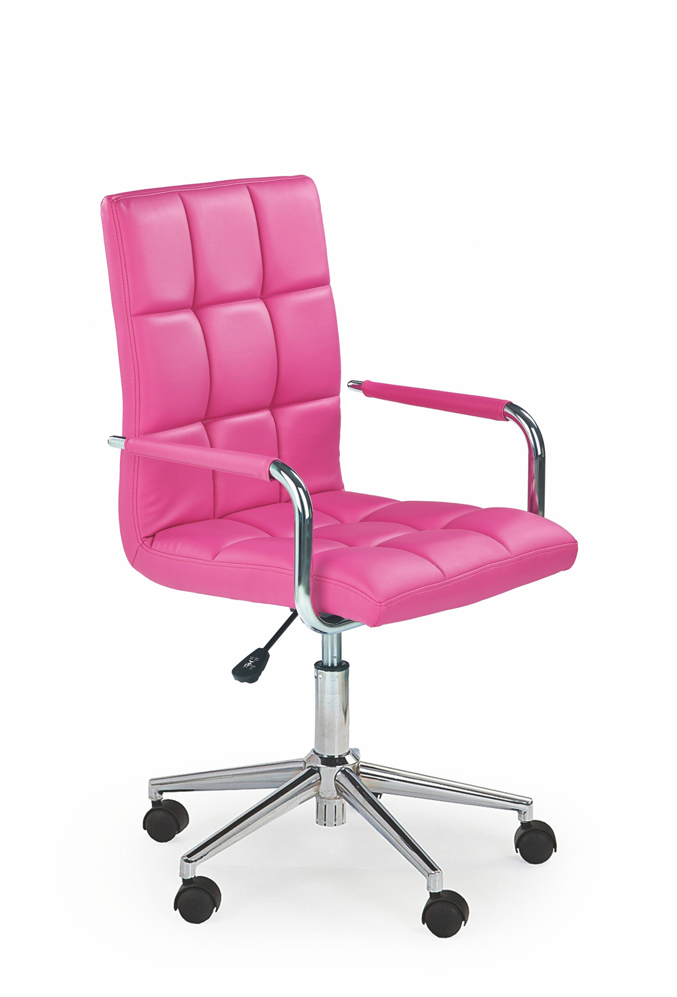 GONZO - kinderbureaustoel - eco leer - 53x93-105x60 cm - roze