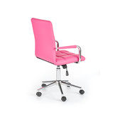 GONZO - kinderbureaustoel - eco leer - 53x93-105x60 cm - roze