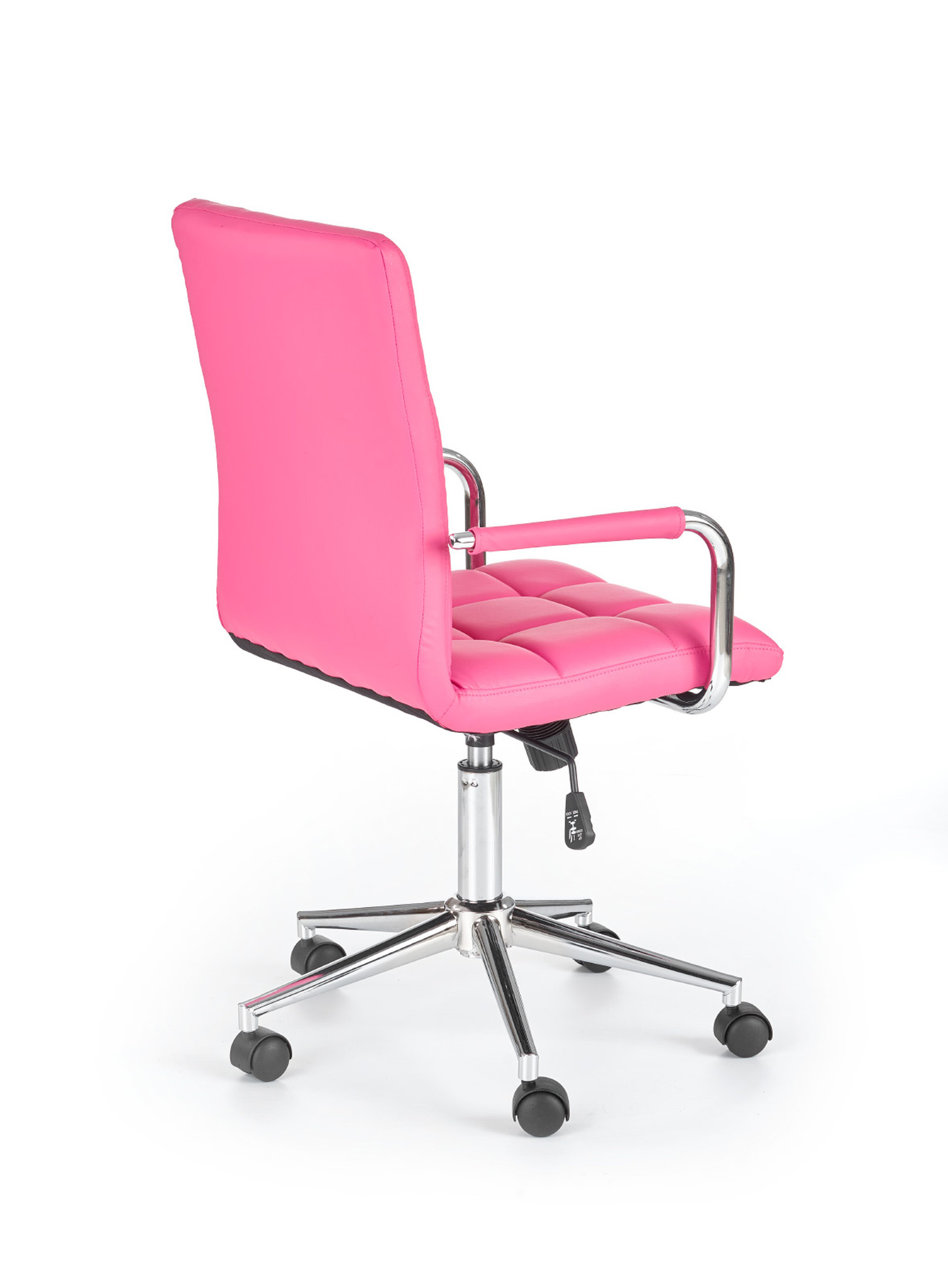 GONZO - kinderbureaustoel - eco leer - 53x93-105x60 cm - roze