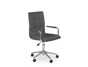 GONZO - kinderbureaustoel - eco leer - 53x93-105x60 cm - donkergrijs