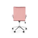 GONZO - kinderbureaustoel - fluwelen stof - 93-105x60x53 cm - roze
