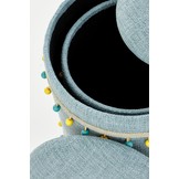 GRADO - poefs - set van twee - opbergruimte - lichtblauw