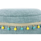 GRADO - poefs - set van twee - opbergruimte - lichtblauw