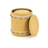 GRADO - poefs - set van twee - opbergruimte - geel