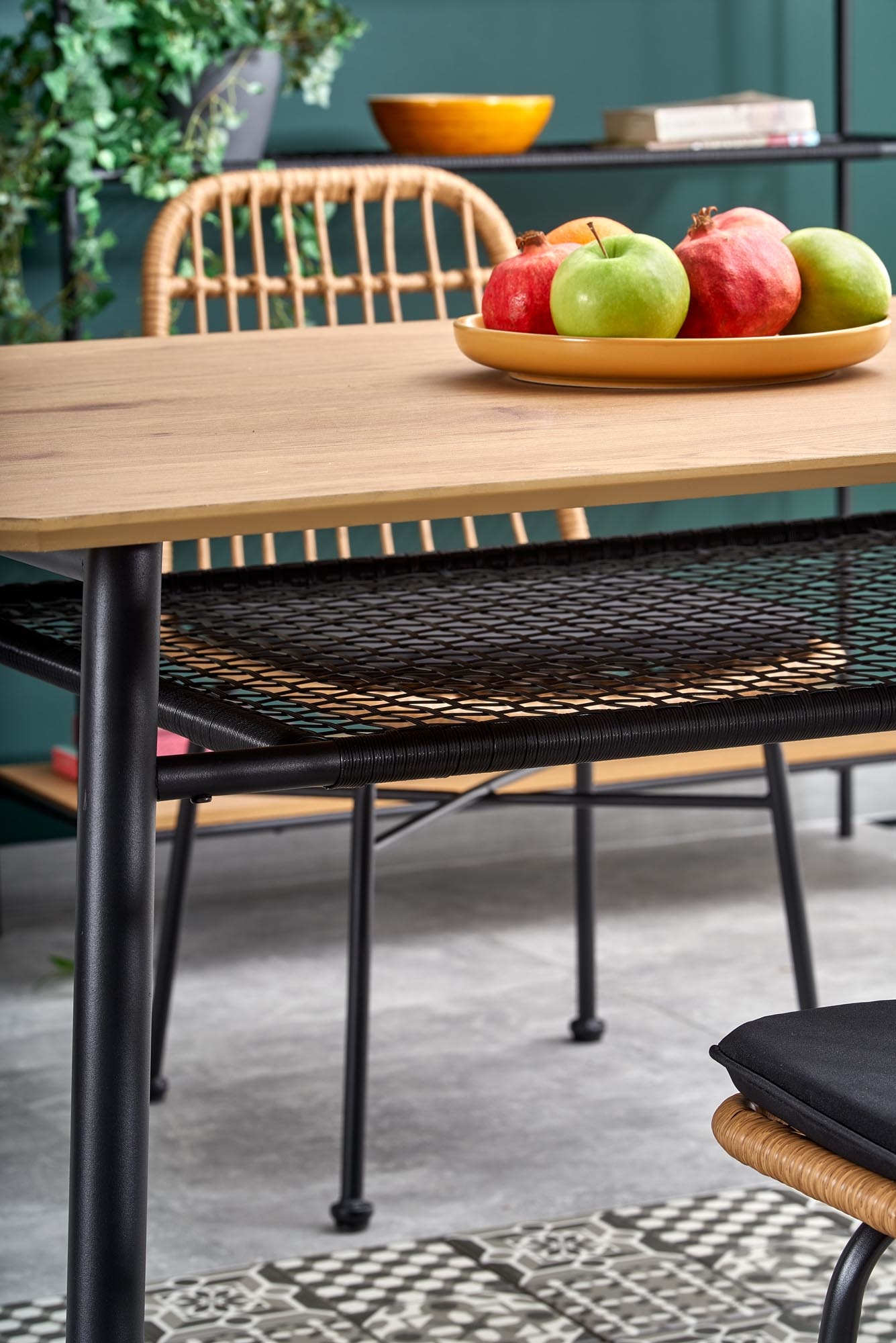 JACKSON - eettafel - houten tafelblad - 160x90x77 cm