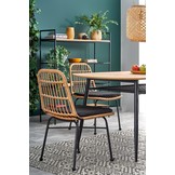 JACKSON - eettafel - houten tafelblad - 160x90x77 cm