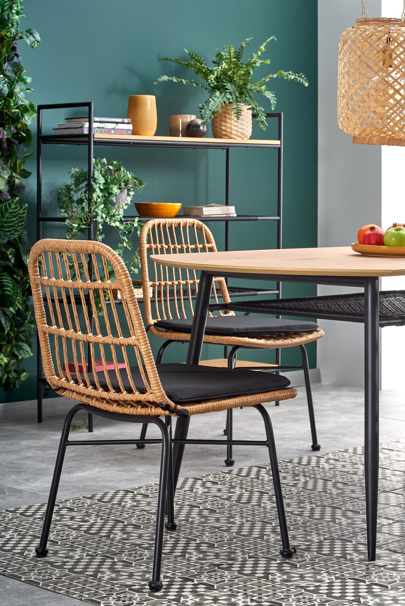 JACKSON - eettafel - houten tafelblad - 160x90x77 cm