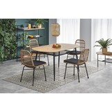 JACKSON - eettafel - houten tafelblad - 160x90x77 cm