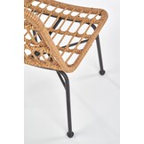 Tuinstoel - kunststof rotan - 47x85x45 cm