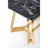 KONAMI - eettafel - glas - rechthoekig - 160x90x75 cm - zwart