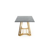 KONAMI - eettafel - glas - rechthoekig - 160x90x75 cm - zwart