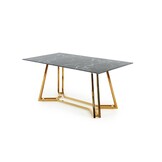 KONAMI - eettafel - glas - rechthoekig - 160x90x75 cm - zwart