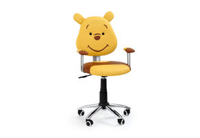 KUBUŚ - kinderbureaustoel - eco leer - 58x82-92x50 cm - geel