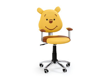 KUBUŚ - kinderbureaustoel - eco leer - 58x82-92x50 cm - geel