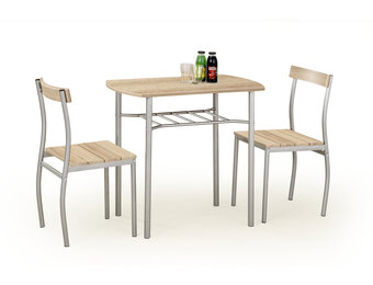 LANCE - eettafel set - tafel - 2 stoelen - MDF plaat