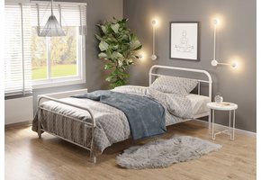 LINDA - bed - eenpersoonsbed - metaal - 209x12 x93 cm