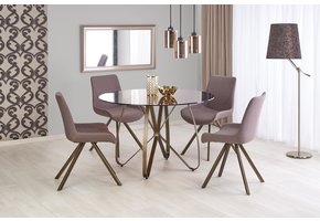 LUNGO - eettafel - glas - rond - 120x120x76 cm